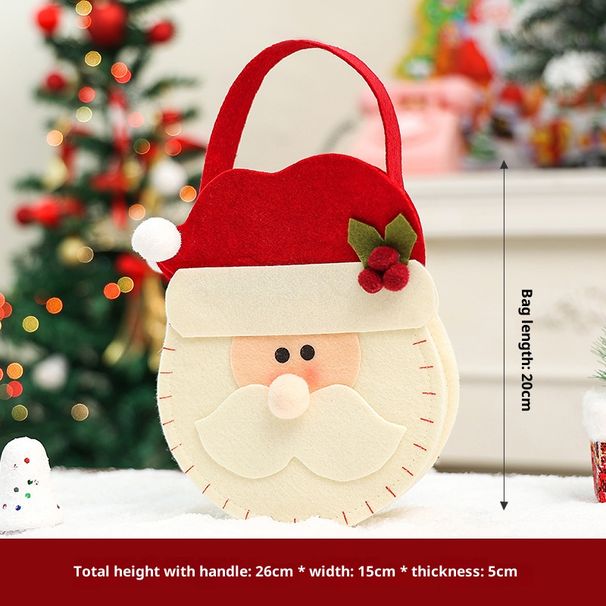 Sacs cadeaux festifs pour Noël - Motifs mignons Père Noël, bonhomme de neige, rennes et ours - Sacs cadeaux pour bonbons, friandises et décorations_voghion.com