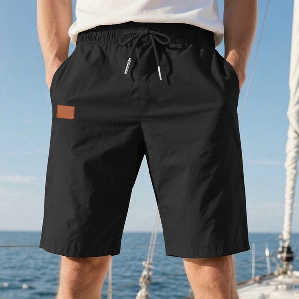 Herren-Freizeitshorts, atmungsaktiv, Polyester, Sommershorts für Sport im Freien, schmale Passform, mehrere Farben: Schwarz, Weiß, Grau, Armeegrün, Khaki, Blau_voghion.com
