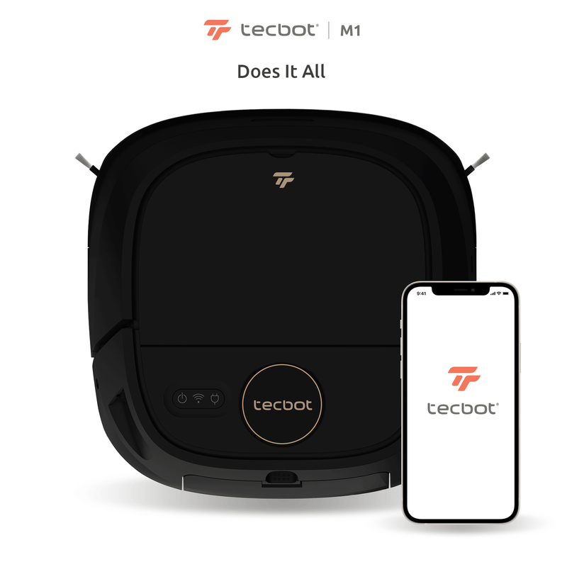 Tecbot M1 Self-Rinsing Laser Robot Vacuum Cleaner Mop With LDS + SLAM Navigation 4000 PA_voghion.com