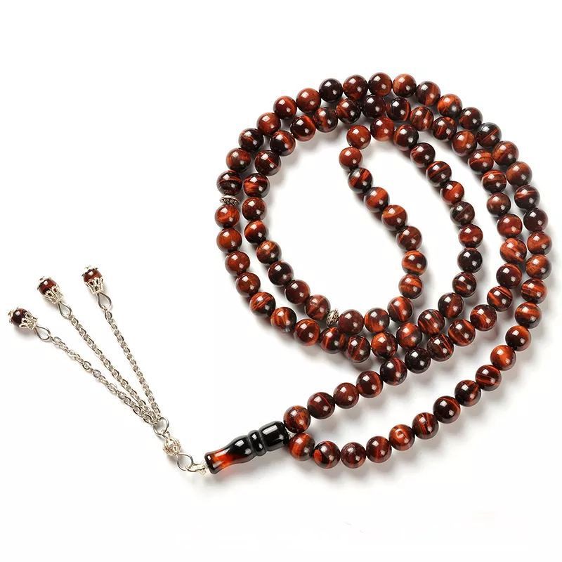 Braccialetto fai da te con perline di preghiera musulmane da 8 mm, con 99 perline di nappa, catena con manico_voghion.com