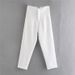 Women's trousers slimming solid color pleated micro-elastic formal straight pants casual pants_voghion.com