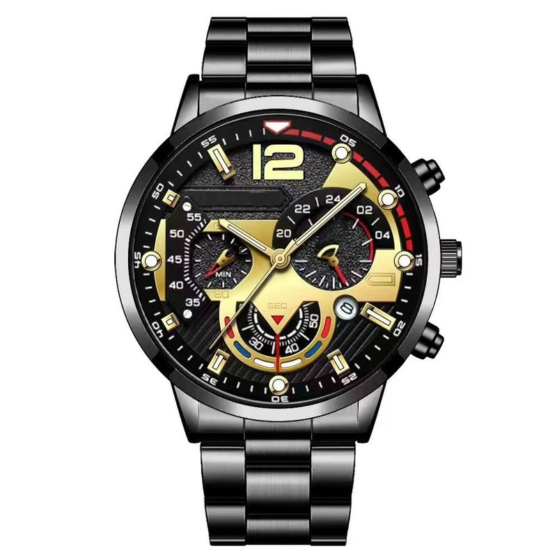 men's fashion steel belt business men's quartz watch luminous pointer calendar men's watch spot_voghion.com