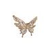 Real Gold Plated Zircon Butterfly Pearl Open Elegant High-end Sense Fashionable Versatile Index Finger Ring Accessory_voghion.com