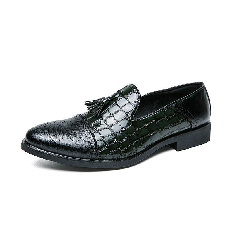 Große Größe Fußbedeckung Spitze Lederschuhe Business Kleid Herrenschuhe_voghion.com