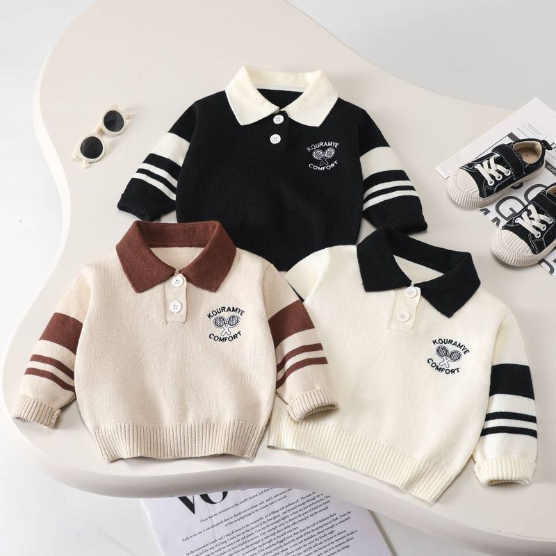 ​​"Weicher Wollstrickpullover für Kleinkinder (1-3 Jahre) - Gemütlicher Langarm-Unisex-Pullover, warm und stylisch (Schwarz, Beige, Braun)"​​_voghion.com