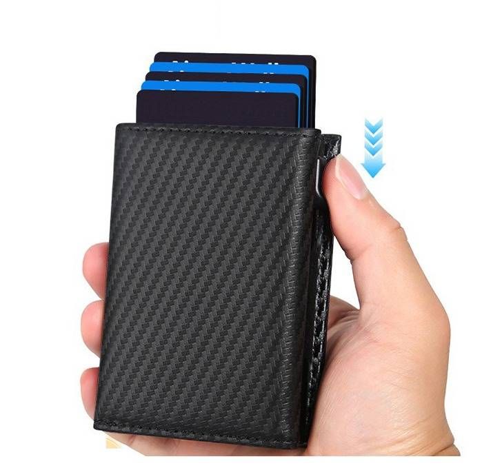 Portafoglio da uomo antifurto RFID, porta carte, portafoglio magnetico, porta carte in metallo, portafoglio di grande capacità_voghion.com