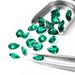 Synthetischer sambischer Smaragd, birnenförmiger Smaragd mit Watte, kultivierter Smaragd, blanker Stein_voghion.com