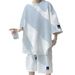 Ensemble de tenue de short à manches courtes pour hommes, grande taille, ample, polyvalent, costume de sport décontracté pour hommes _voghion.com