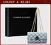 CHARHP&KEJNT borsa a tracolla da donna con catena a griglia di diamanti, di alta qualità, piccola, in stile profumo, nuova e alla moda_voghion.com