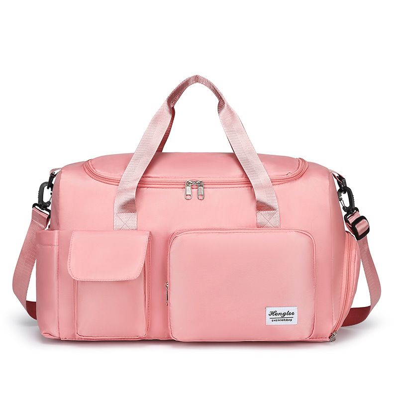 Korean version large capacity portable fitness with independent shoulder shoe compartment, yoga bag, short distance_voghion.com