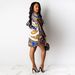 Women's print multi-color women's sleeve long loose cardigan shirt dress_voghion.com
