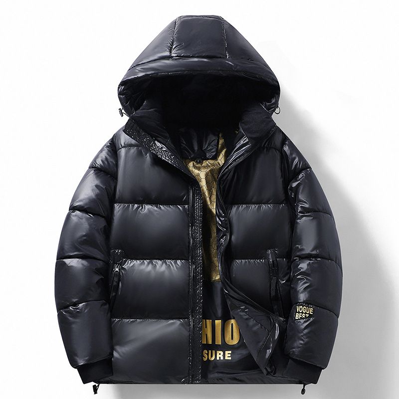 Parka invernale unisex nero e oro con riscaldamento al grafene – Cappotto con cappuccio spesso per climi estremamente freddi (taglie dalla M alla 4XL)_voghion.com