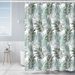 Tenda da doccia in PEVA con stampa a foglia verde, tenda da bagno spessa e impermeabile, divisorio, senza perforazione e gancio._voghion.com