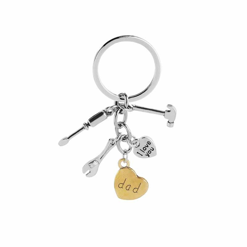 Conjunto de gadgets de liga de presente para o dia dos pais, chaveiro com pingente de personalidade, eu te amo_voghion.com