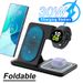 3 In Fast Charging Station Wireless Charger LED Light Foldable Stand For Samsung S24 S23 Galaxy Watch 2-8 Active 1 2_voghion.com