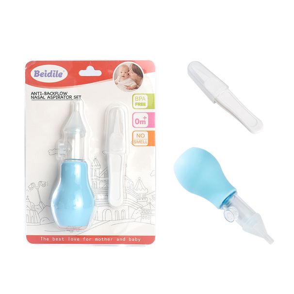 Ema ja lapsed Kuum müüdav vastsündinud ninaaspiraator külma tatipuhastusvahend beebi tagasivooluvastane silikoonist ninaaspiraator_voghion.com