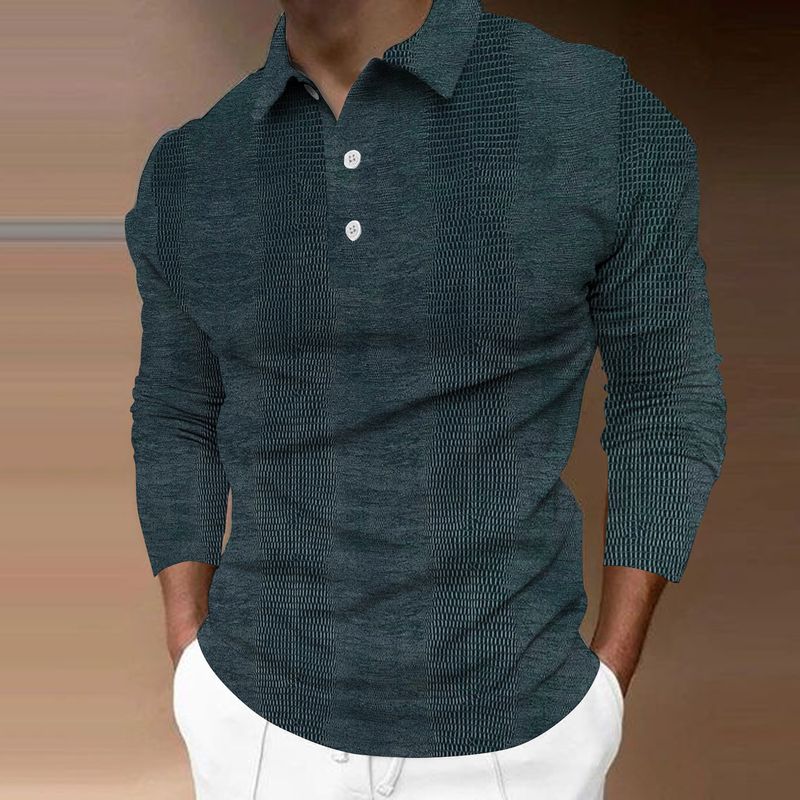 Erkek ilkbahar yaz modası 3D baskılı rahat moda harfi K ve A nefes alabilen rahat polo gömlek_voghion.com