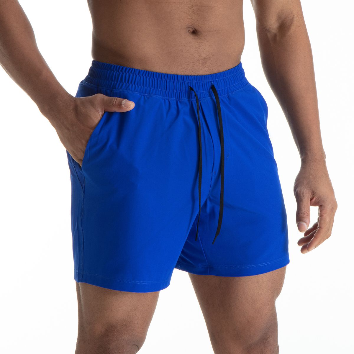 Pantaloncini da corsa con inserti in rete da uomo - Asciugatura rapida e traspiranti per palestra, basket e allenamenti all'aperto (nero/bianco)_voghion.com