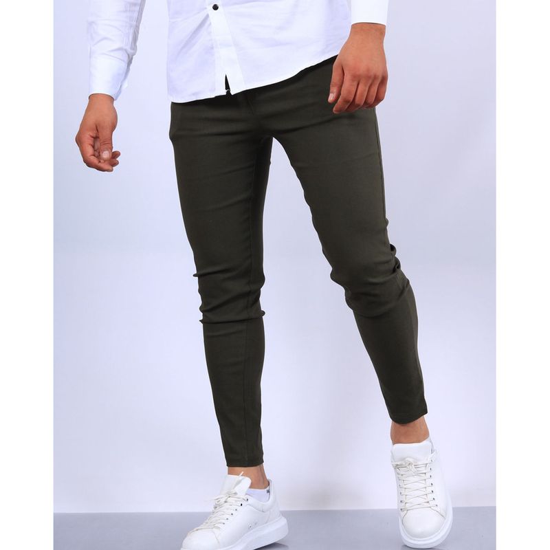 Einfarbige Slim Fit Herrenhosen im europäischen und amerikanischen Stil, modische Bleistifthosen, Business Casual Daily Hundred Foot Pants_voghion.com