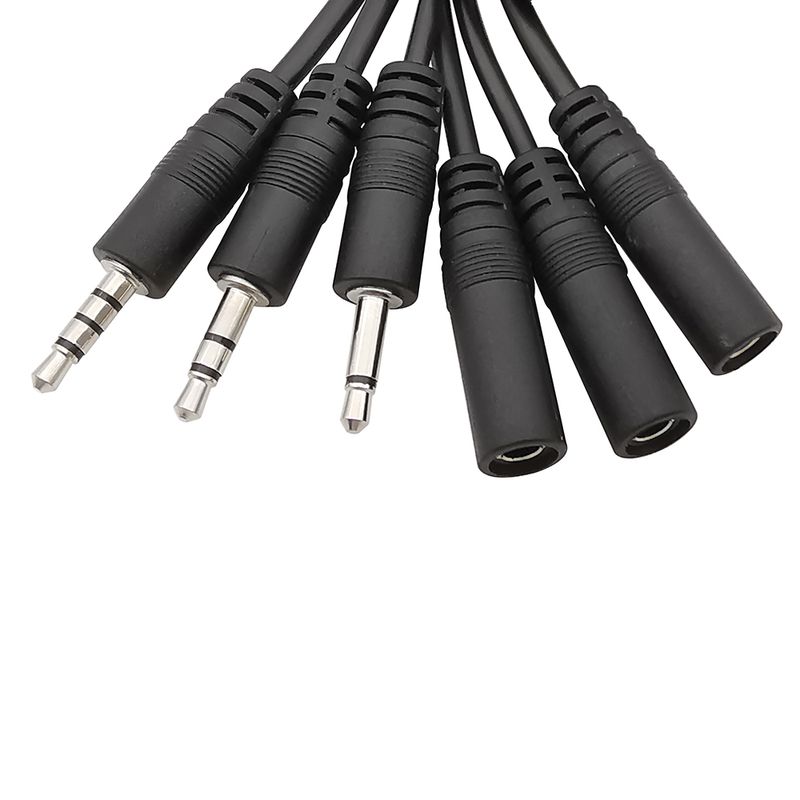 1/2/3/5Pcs 3.5mm Audio Cable Connector 2 3 4 Pole Mono Stereo Male Plug Female Jack Extension Cable AUX Headphone DIY_voghion.com