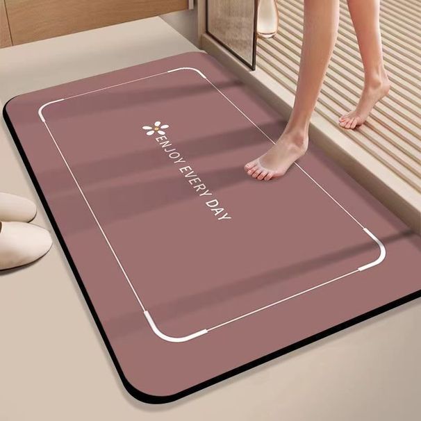 【Sofortige Wasseraufnahme】 Weiche, schnell trocknende, wasserabsorbierende, rutschfeste Fußmatte aus Kieselgur für Badezimmer, Toiletten und Waschräume_voghion.com