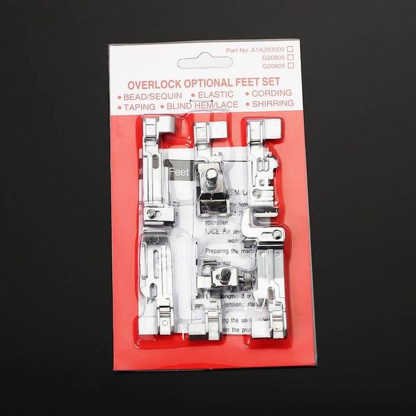 Accessories for overlock stitching machines Presser Feet for Singer 968 Overlock presser foot set of 6_voghion.com