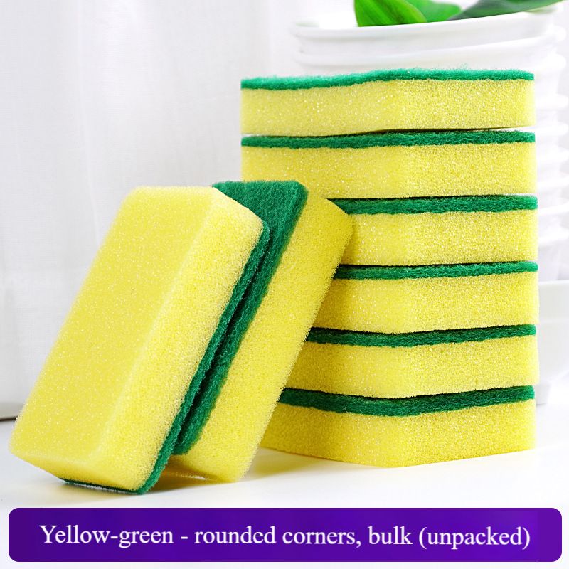 Scrub Sponge For Dishes - 2-Pack Heavy Duty Kitchen Sponges With Non-Scratch Scouring Pad_voghion.com