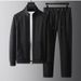 Premium Stretch Jacket & Pants Set For Men – Autumn/Winter Light Luxury Two-Piece (2 Classic Colors, 6 Size Options)_voghion.com