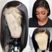 13x4-es csontegyenes bob front paróka nőknek HD átlátszó csipke frontális ragasztó nélküli paróka emberi hajból_voghion.com