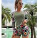 2025 New Surfing Long Sleeve Anti-Dive Suit Printed Boxer Split Conservative Swimsuit For Women Sun Protection_voghion.com