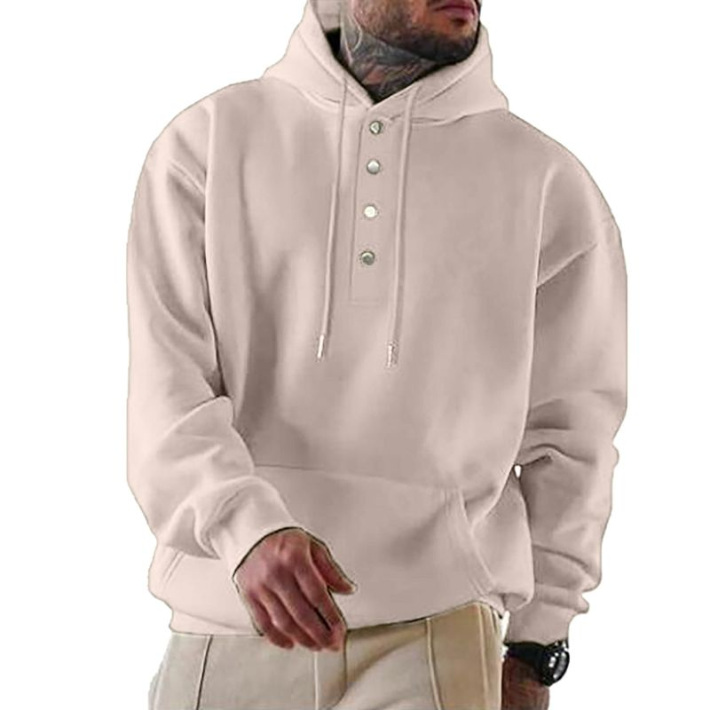 Herbst/Winter Herren 2024 langärmeliger Mantel, lockerer, lässiger Kapuzenpullover_voghion.com