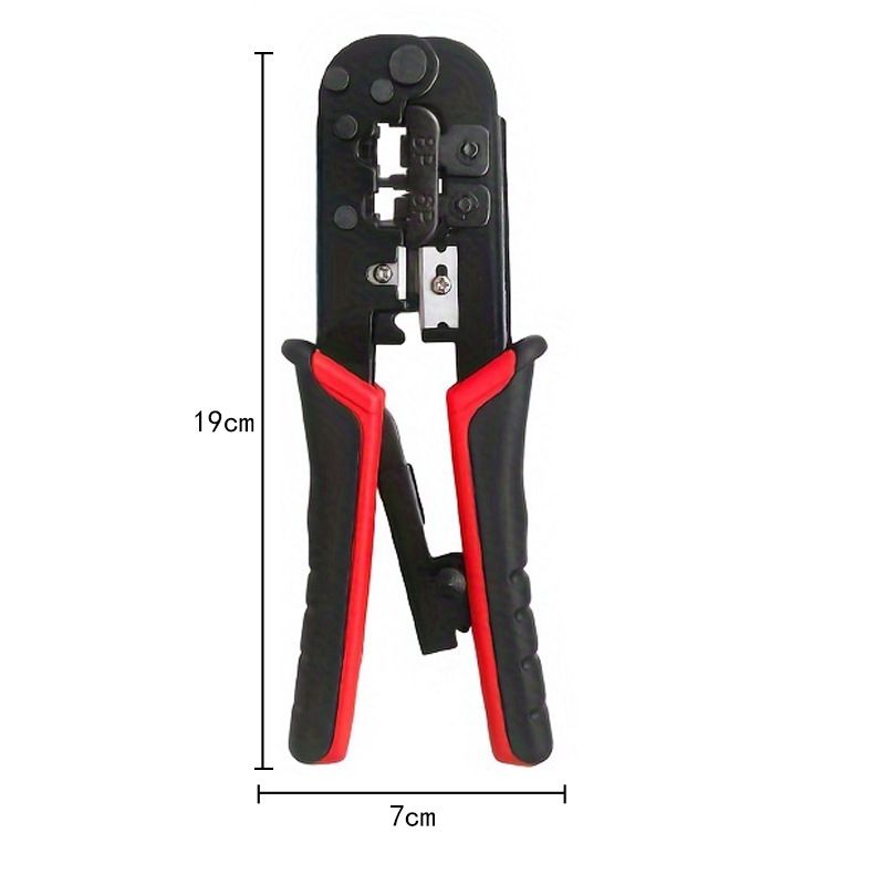 Ferramenta profissional de crimpagem com catraca para RJ45/RJ11, crimpador de cabo de rede ergonômico de duas cores com lâminas de aço carbono_voghion.com