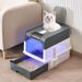 Drawer Style Intelligent Litter Box UV Disinfection, Fully Sterilization, Large Cat Toilet, Enclosed Pet Supplies_voghion.com