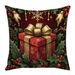 Ensemble de housses de coussin nordiques de Noël - Décoration festive pour le salon, le canapé et le lit - Housse de coussin en lin 45 x 45 cm avec imprimé moderne (4 motifs)_voghion.com