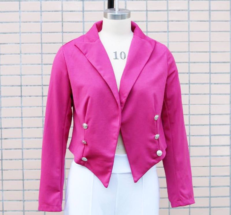 Damenbekleidung Langarm Kurzanzug Jacke Tops Frühling Neu_voghion.com