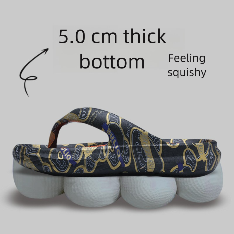 Men's Summer Flip Flops - Ultra-Soft Thick Sole Bear Print Design Non-Slip EVA Sandals For Indoor/Outdoor Wear​​_voghion.com