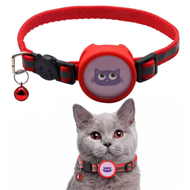 Pet Reflective Collar With Bell For AirTag_voghion.com