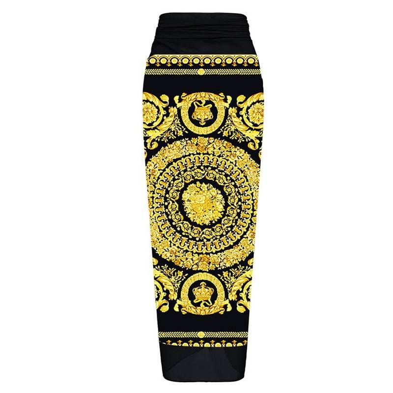 Traje de baño femenino con estampado de lazo y abertura en la parte delantera, estilo europeo y americano_voghion.com
