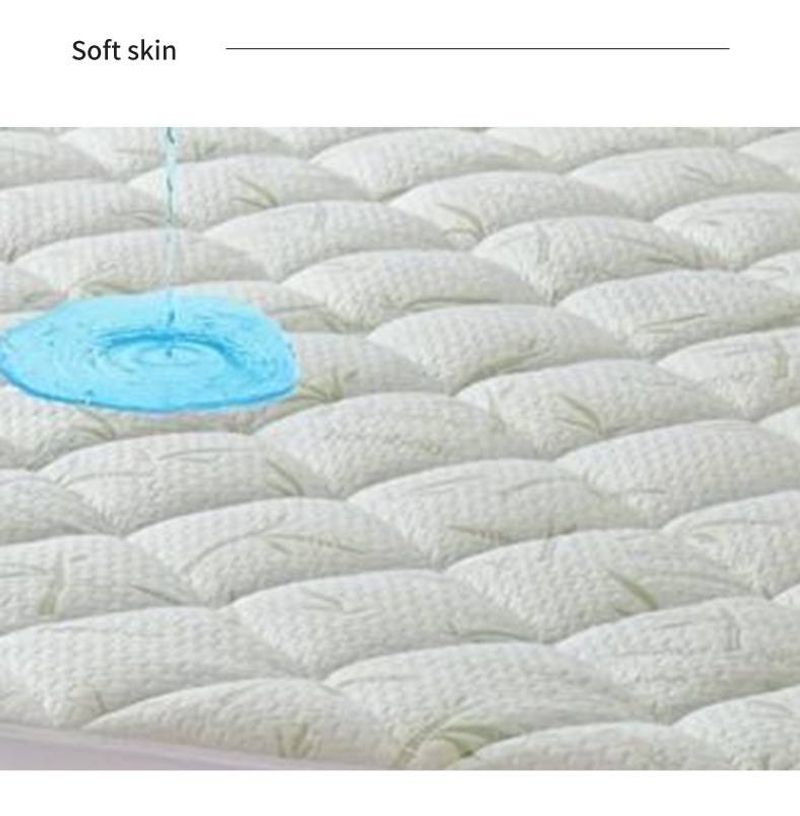 Protège-matelas imperméable en fibre de bambou – Housse de lit respirante et rafraîchissante (lit simple/double/queen/king size, vert, 450 g/m², lavable en machine)_voghion.com