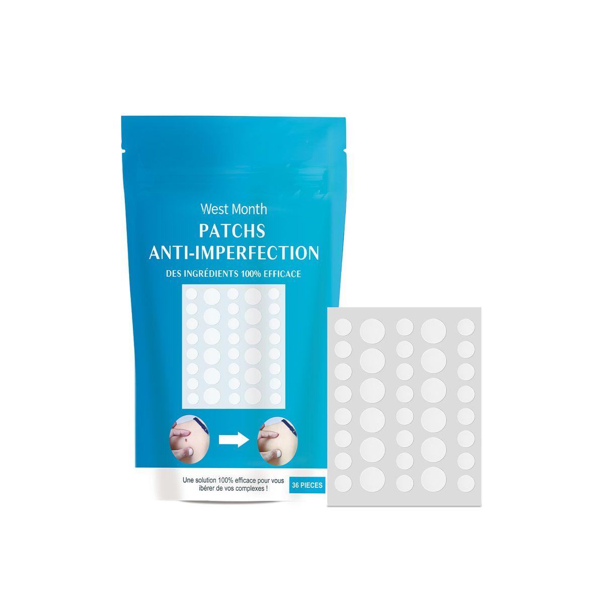 West Month Body Kew Patches Sanfte Reinigung Körper und Gesicht Haut Tägliche Pflege Kew Patches_voghion.com