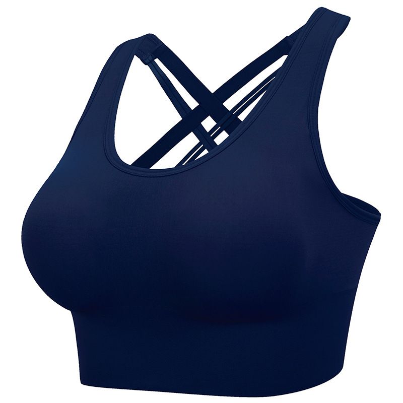 Women's Intimates Big Chest Push Up Sports Bra Thin Style High Strength Shockproof Can Be Worn Outside Cross Beautiful Back_voghion.com