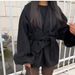 Cozy Belted Wool-Blend Coat – V-Neck Long Sleeve Duster For Autumn & Winter Layering (White/Wine Red/Grey/Brown, S-L)_voghion.com