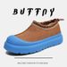 Scarpe da uomo invernali Internet Celebrity Hot Style Suede Suola spessa Alzante Lazy Slip On Versatile Stivali da neve Coppia Scarpe in cotone di colore a contrasto_voghion.com