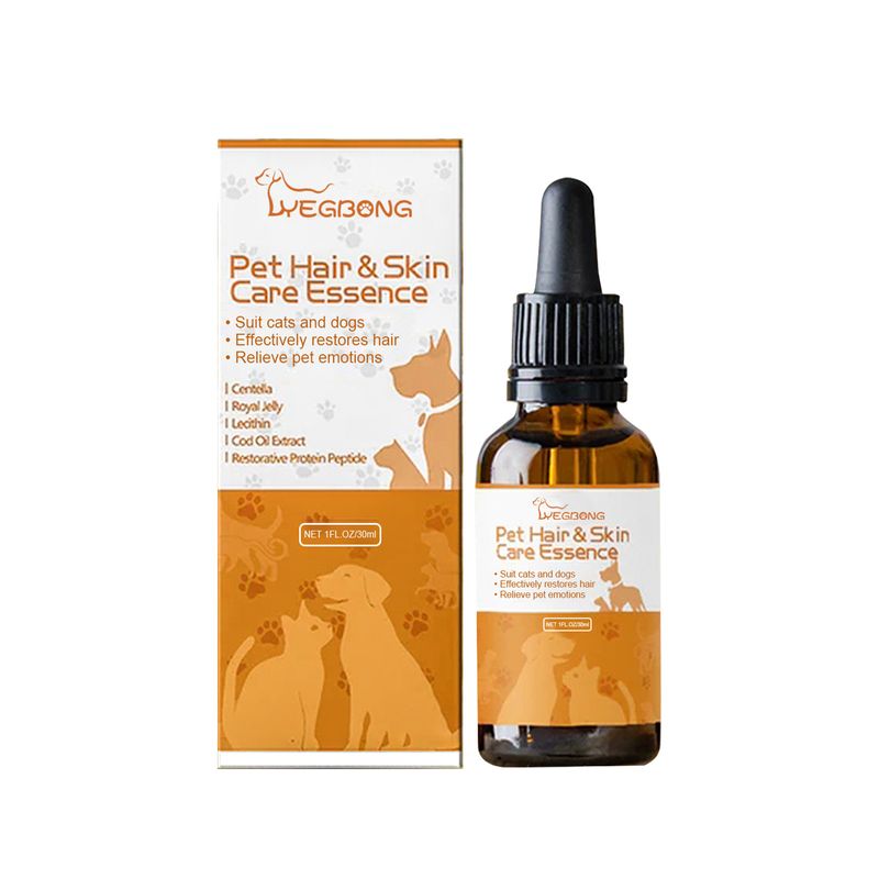 Essence de soin pour poils d'animaux, soulage les démangeaisons cutanées, liquide de soin pour poils d'animaux moelleux et lisses_voghion.com