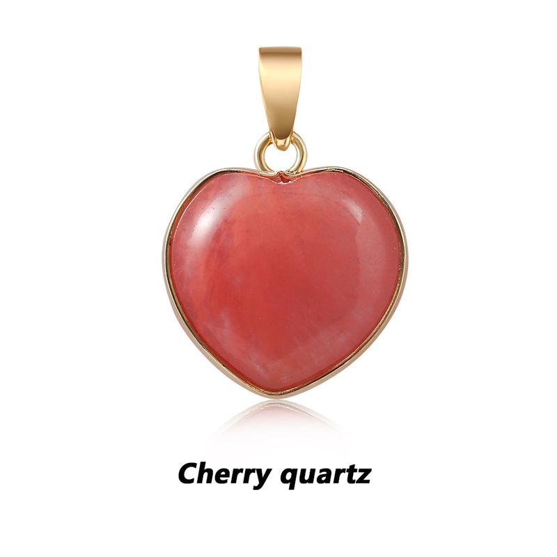 Gioielli da donna con ciondolo a forma di cuore in cristallo bianco naturale_voghion.com