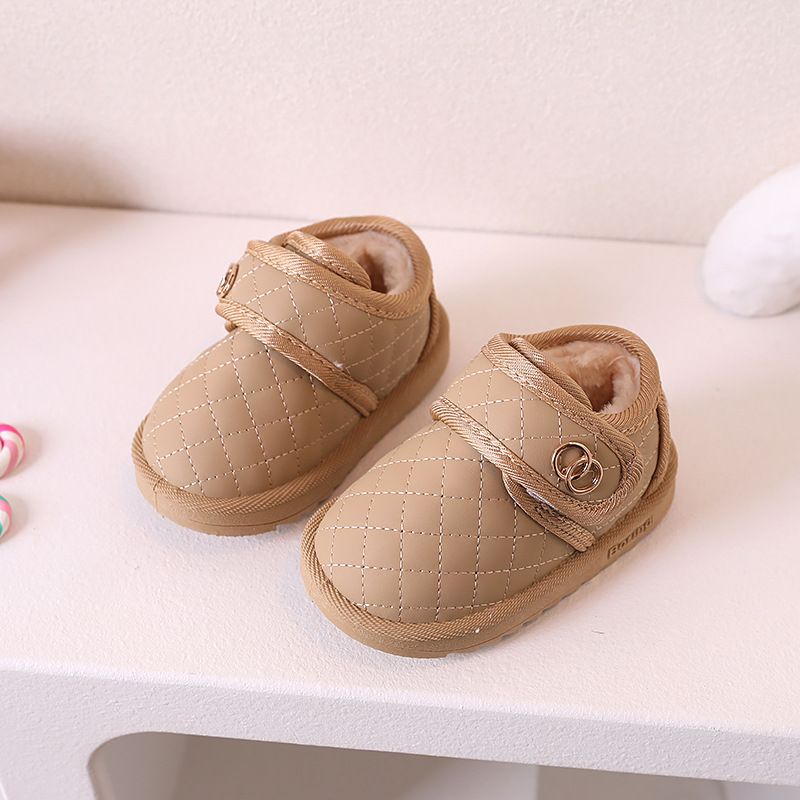 Xiaoxiangfeng Baby Snow Boots Winter Thick Plush Boys Girls Cotton Infant and Children's Walking Shoes Korean Edition_voghion.com