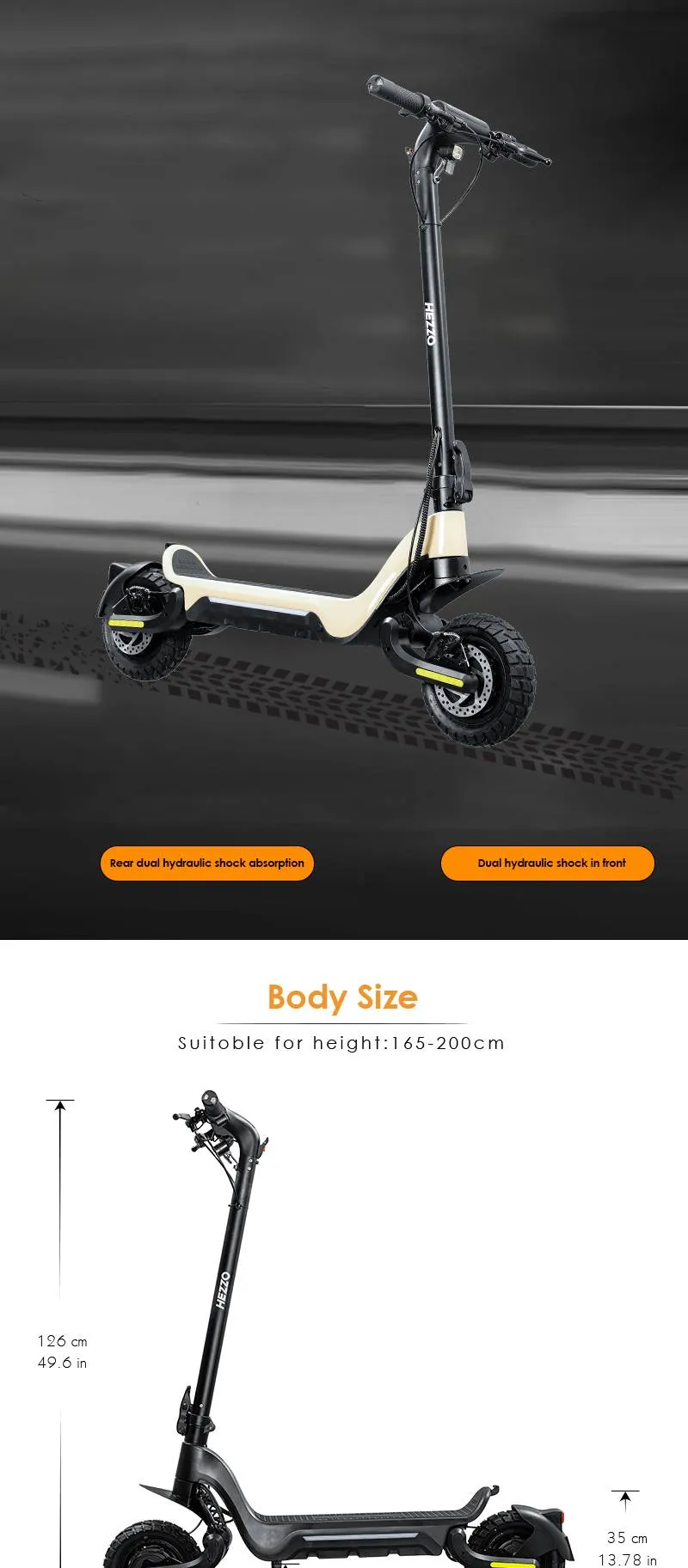 Trottinette électrique F5 48 V 1 600 W, double moteur, batterie lithium 18 Ah, pneus de 10 pouces, autonomie jusqu'à 50 km, pliable, tout-terrain, avec application_voghion.com