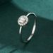 Tancise Classic Zircon Silver Ring Naisten Korut Häät Promise Juhlalahja_voghion.com
