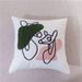 Minimalist Abstract Face Pillow - Modern Decorative Cushion For Sofa/Office (Includes Insert 18x18 Inch Soft Polyester Contemporary Home Decor)_voghion.com