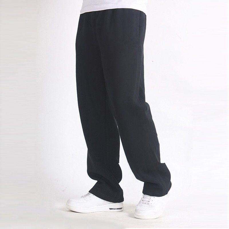 Men'S Baggy Solid Color Slim Fitted Sweatpants Elastic Casual Pants Homme Extra Plus Size Joggers Sports Loose Trousers_voghion.com